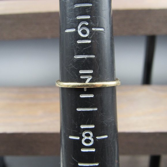 Size 7 10K Gold Heart Sapphire & Diamond Ring - Picture 7 of 9